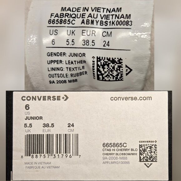 Converse Chuck Taylor All Star High GS “Playful Llama” - Size: 6 (Juniors) - Picture 11 of 12